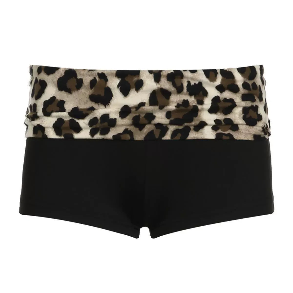 Leopard Print Low Waist Shorts