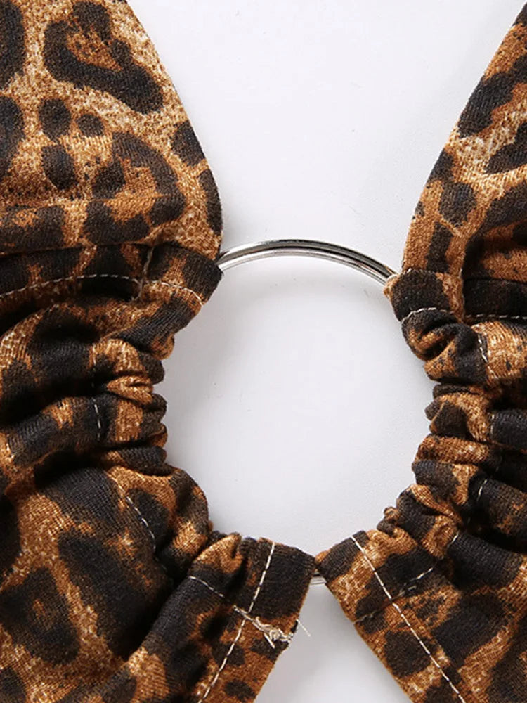 Leopard Print Halter Top