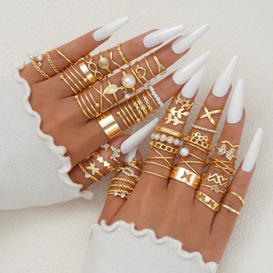 Gold Plated Ring Set