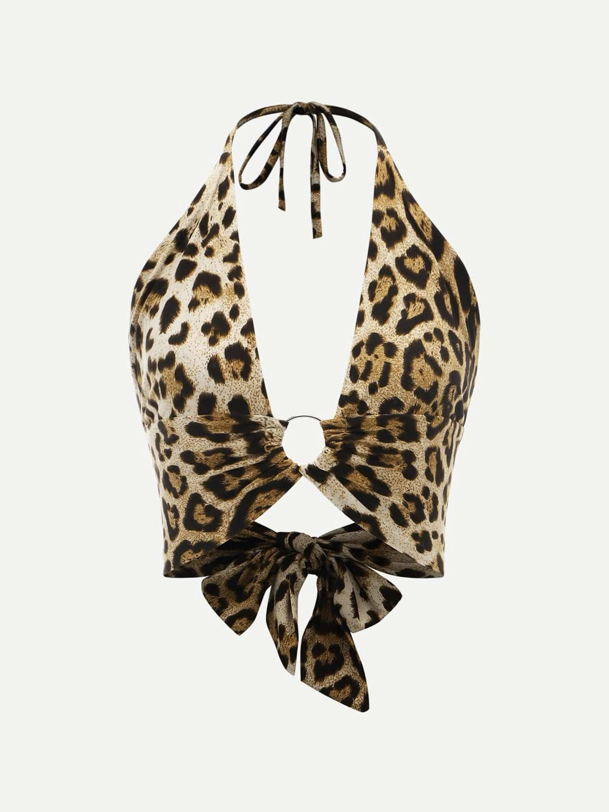 Leopard Print Halter Top