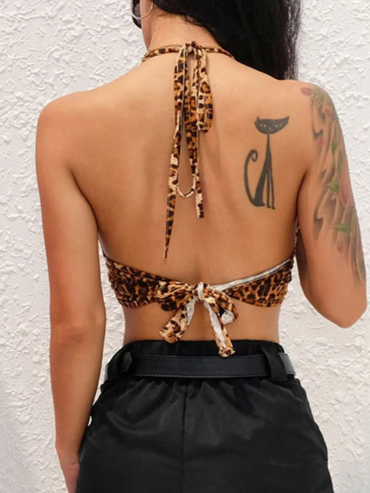 Leopard Print Halter Top