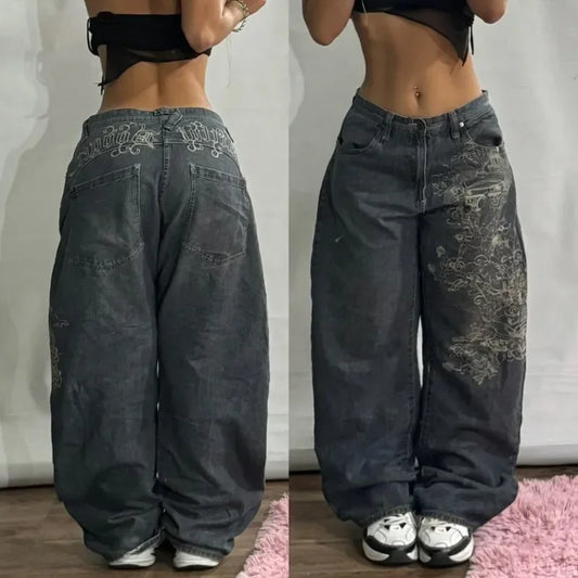 Y2K Wide Flare Baggy Jeans
